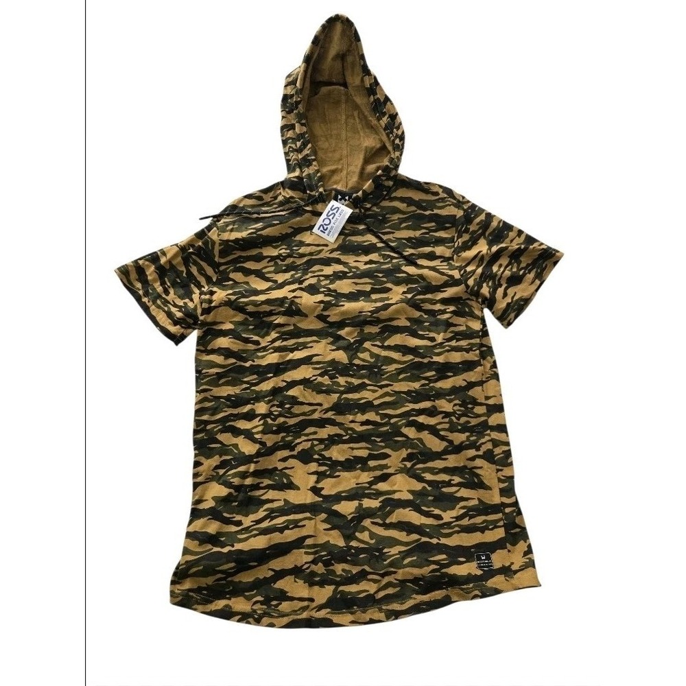 Westy Mfg Co Men's Short Sleeve Hoodie Size M Cotton‎ Camo Pattern